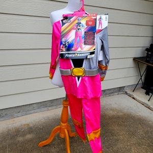 Pink power rangers small 4/6 child new